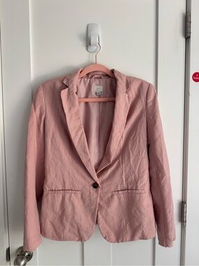 Blush Pink Single-Button Blazer